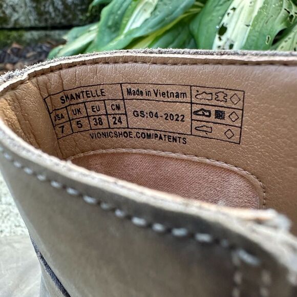 Vionic Womens Size 7M Green Shantelle Ankle Boots Waterproof Nubuck‎ Leather - Picture 6 of 9